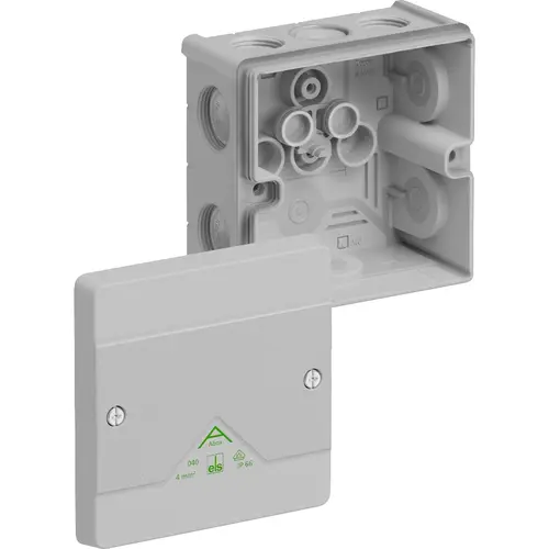 Spelsberg ABOX 040-L/S lasdoos 102x102mm IP66 zonder kabelwartels grijs