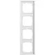 Gira 0214172 afdekraam 4-voudig F100 wit mat