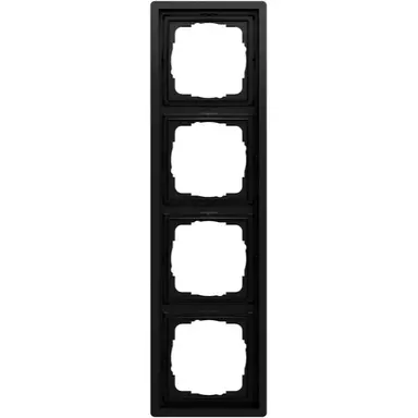 Gira 0214174 afdekraam 4-voudig F100 zwart mat