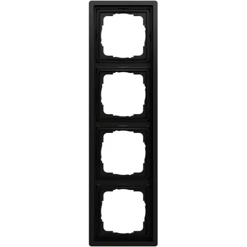 Gira 0214174 afdekraam 4-voudig F100 zwart mat