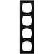 Gira 0214174 afdekraam 4-voudig F100 zwart mat