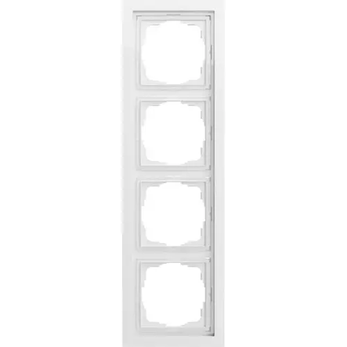 Gira 0214705 afdekraam 4-voudig F200 vlak wit glans