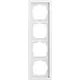 Gira 0214725 afdekraam 4-voudig F200 vlak wit mat