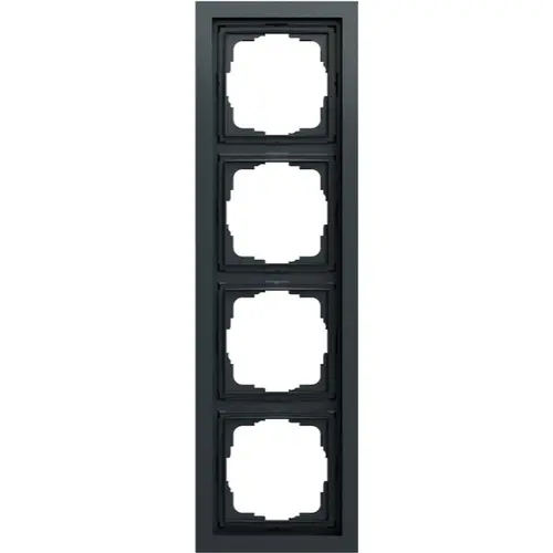 Gira 0214735 afdekraam 4-voudig F200 vlak antraciet mat