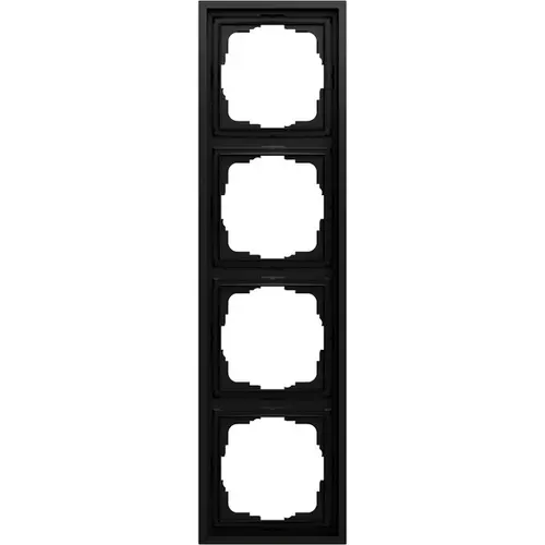 Gira 021484 afdekraam 4-voudig F300 zwart mat