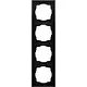Gira 021484 afdekraam 4-voudig F300 zwart mat