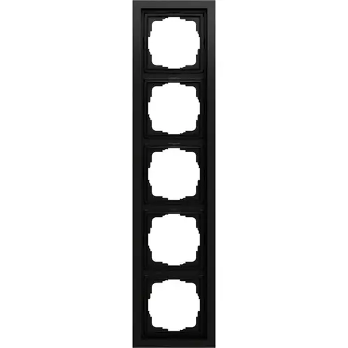 Gira 021574 afdekraam 5-voudig F200 zwart mat