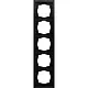 Gira 021574 afdekraam 5-voudig F200 zwart mat