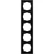 Gira 021584 afdekraam 5-voudig F300 zwart mat