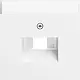 Gira 028472 centraalplaat RJ45 wandcontactdoos tekstkader 1&2-voudig Systeem 70 wit mat