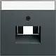 Gira 028473 centraalplaat RJ45 wandcontactdoos tekstkader 1&2-voudig Systeem 70 antraciet mat
