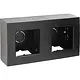 Niko 105-80200 opbouwbak incl. vast afdekraam 2-voudig black coated