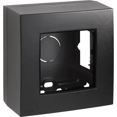 Niko 105-80100 opbouwbak incl. vast afdekraam 1-voudig black coated