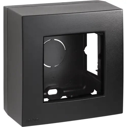 Niko 105-80100 opbouwbak incl. vast afdekraam 1-voudig black coated