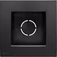 Niko 105-80100 opbouwbak incl. vast afdekraam 1-voudig black coated