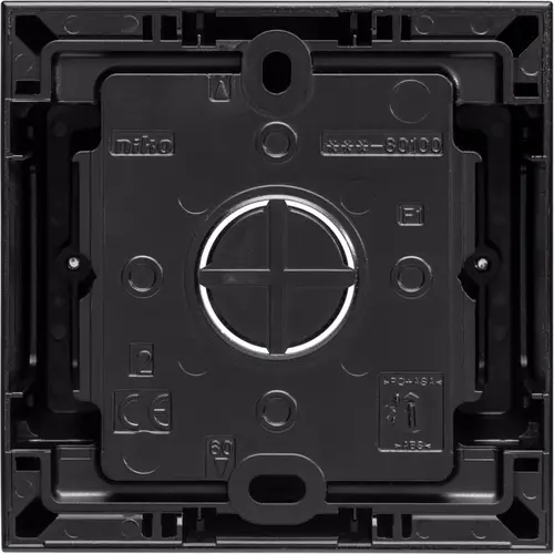 Niko 105-80100 opbouwbak incl. vast afdekraam 1-voudig black coated