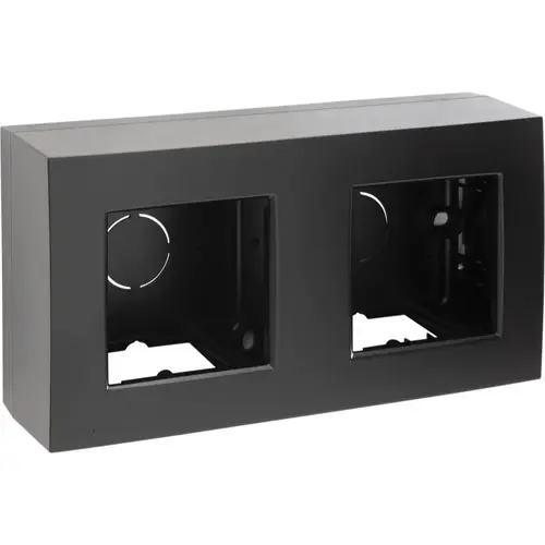 Niko 105-80200 opbouwbak incl. vast afdekraam 2-voudig black coated