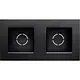Niko 105-80200 opbouwbak incl. vast afdekraam 2-voudig black coated