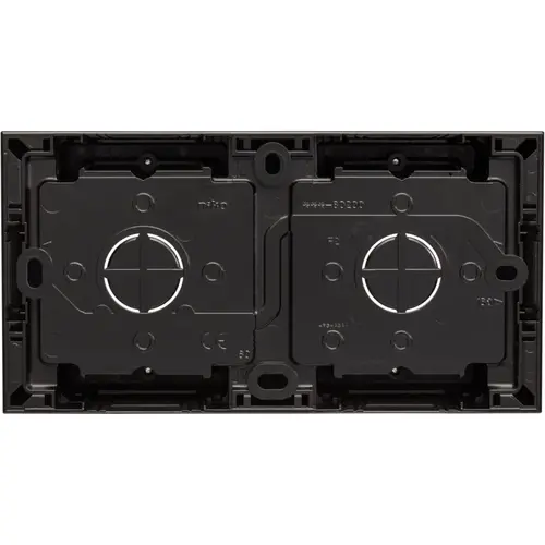 Niko 105-80200 opbouwbak incl. vast afdekraam 2-voudig black coated