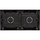 Niko 105-80200 opbouwbak incl. vast afdekraam 2-voudig black coated