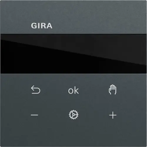 Gira 539473 Systeem 3000 thermostaatknop Bluetooth Systeem 70 antraciet mat