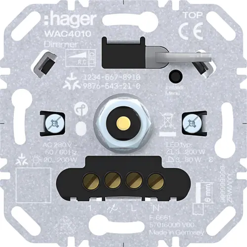 Hager Berker WAC4010 universele Matter-LED-dimmer 3-100 watt