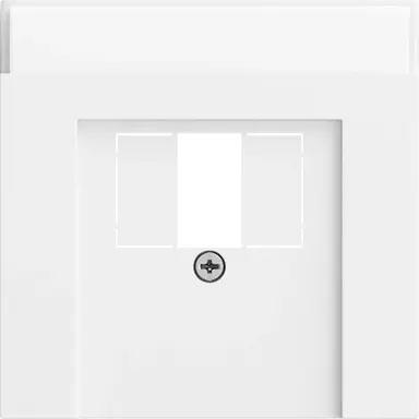 Gira 087672 centraalplaat USB met tekstkader Systeem 70 wit mat