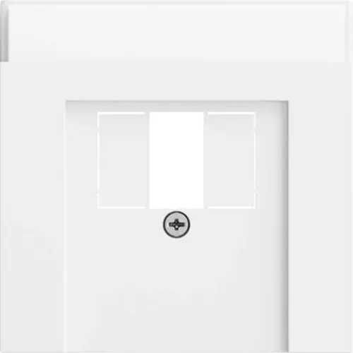 Gira 087672 centraalplaat USB met tekstkader Systeem 70 wit mat