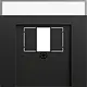 Gira 087674 centraalplaat USB met tekstkader Systeem 70 zwart mat
