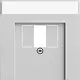 Gira 087676 centraalplaat USB met tekstkader Systeem 70 grijs mat