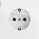Gira 445770 wandcontactdoos randaarde met tekstkader Systeem 70 wit glans