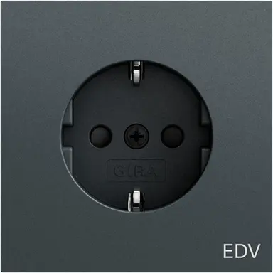 Gira 446173 wandcontactdoos randaarde verhoogde aanraakbeveiliging EDV Systeem 70 antraciet mat