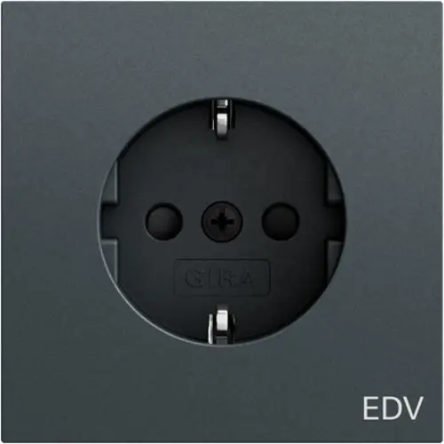 Gira 446173 wandcontactdoos randaarde verhoogde aanraakbeveiliging EDV Systeem 70 antraciet mat