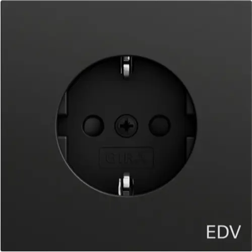 Gira 446174 wandcontactdoos randaarde verhoogde aanraakbeveiliging EDV Systeem 70 zwart mat