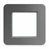 Hager Berker WAD9100ES afdekraam 1-voudig C8 edelstaal