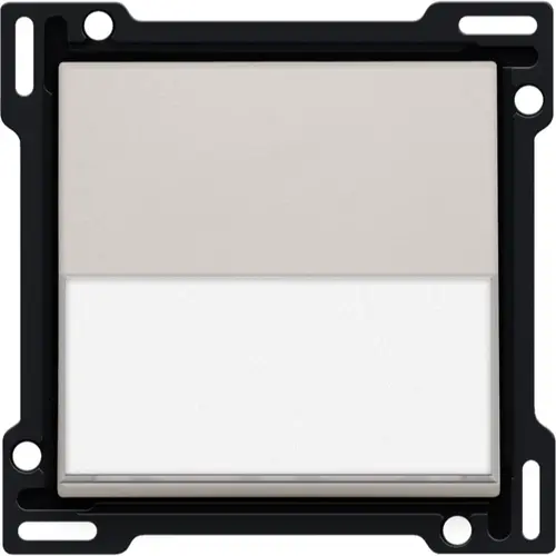 Niko 141-60905 Intense afwerkingsset met tekstveld voor enkelvoudige schakelaar of drukknop light grey