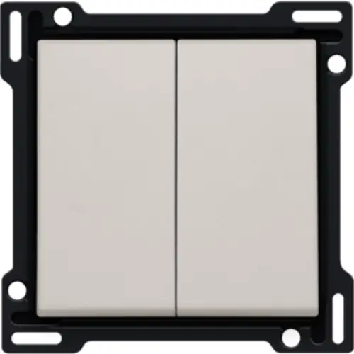 Niko 141-61505 Intense afwerkingsset voor dubbele schakelaar of drukknop light grey