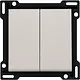 Niko 141-61505 Intense afwerkingsset voor dubbele schakelaar of drukknop light grey