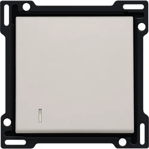 Niko 141-60005 Intense afwerkingsset met lens voor enkelvoudige schakelaar of drukknop light grey
