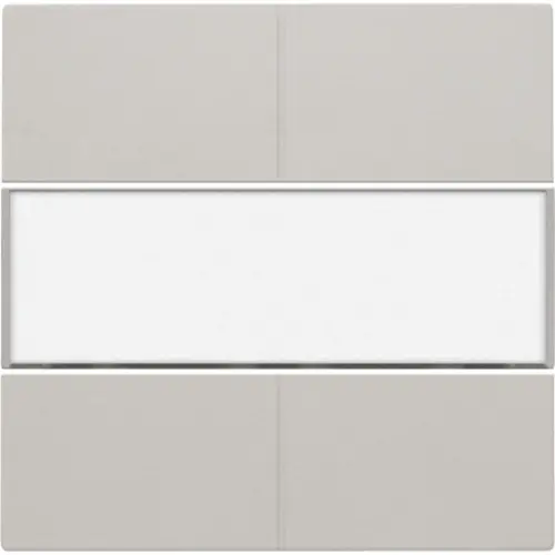 Niko 141-40250 Intense afwerkingsset voor 4-voudige potentiaalvrije drukknop 24 V met tekstveld light grey