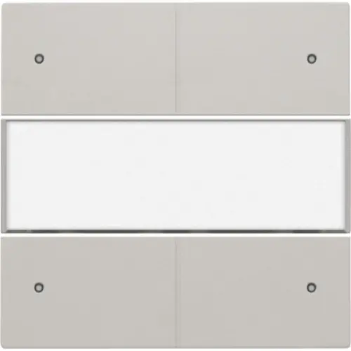 Niko 141-40350 Intense afwerkingsset voor 4-voudige potentiaalvrije drukknop 24 V met led en tekstveld light grey