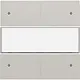 Niko 141-40350 Intense afwerkingsset voor 4-voudige potentiaalvrije drukknop 24 V met led en tekstveld light grey
