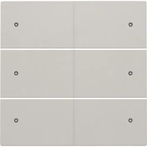 Niko 141-60150 Intense afwerkingsset voor 6-voudige potentiaalvrije drukknop 24 V met leds light grey