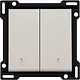 Niko 141-61507 Intense afwerkingsset met dubbele lens voor dubbele schakelaar of drukknop light grey
