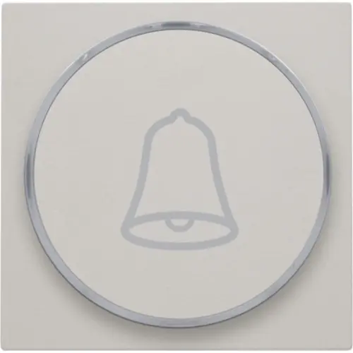 Niko 141-64007 Intense afwerkingsset met doorschijnende ring met belsymbool voor 6 A-drukknop light grey