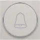 Niko 141-64007 Intense afwerkingsset met doorschijnende ring met belsymbool voor 6 A-drukknop light grey