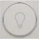 Niko 141-64008 Intense afwerkingsset met doorschijnende ring met lampsymbool voor 6 A-drukknop light grey