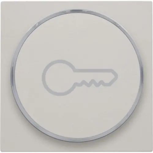 Niko 141-64009 Intense afwerkingsset met doorschijnende ring met sleutelsymbool voor 6 A-drukknop light grey