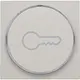 Niko 141-64009 Intense afwerkingsset met doorschijnende ring met sleutelsymbool voor 6 A-drukknop light grey