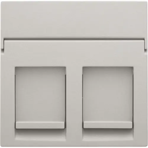Niko 141-65200 Intense centraalplaat voor 2 RJ-data-aansluitingen light grey